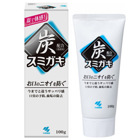 Sumigaki toothpaste with charcoal.