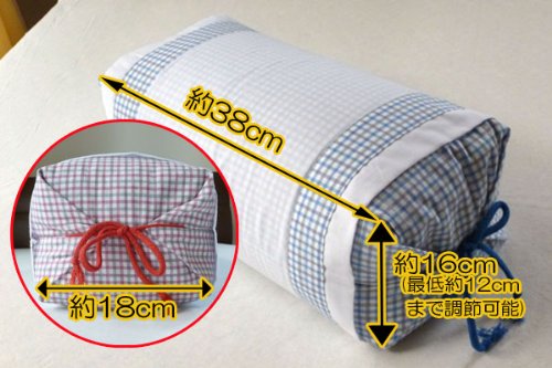 Японская подушка-валик Bouzu Makura с гречневой шелухой (маленький размер).