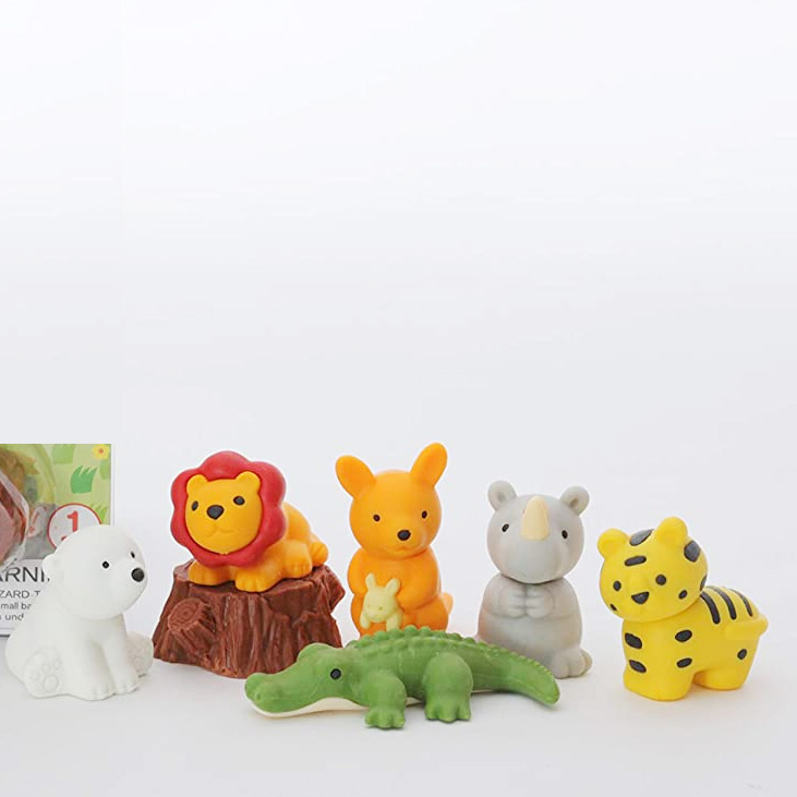 Красочные ластики Safari и Animals от японской компании Iwako.