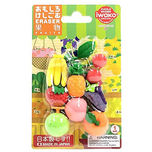 Красочные ластики Fruits от японской компании Iwako.