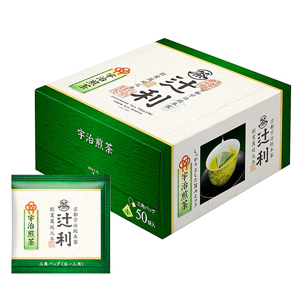 Элитный чай Uji Sencha (Kyoto) в пакетиках быстрого приготовления Tsujiri.