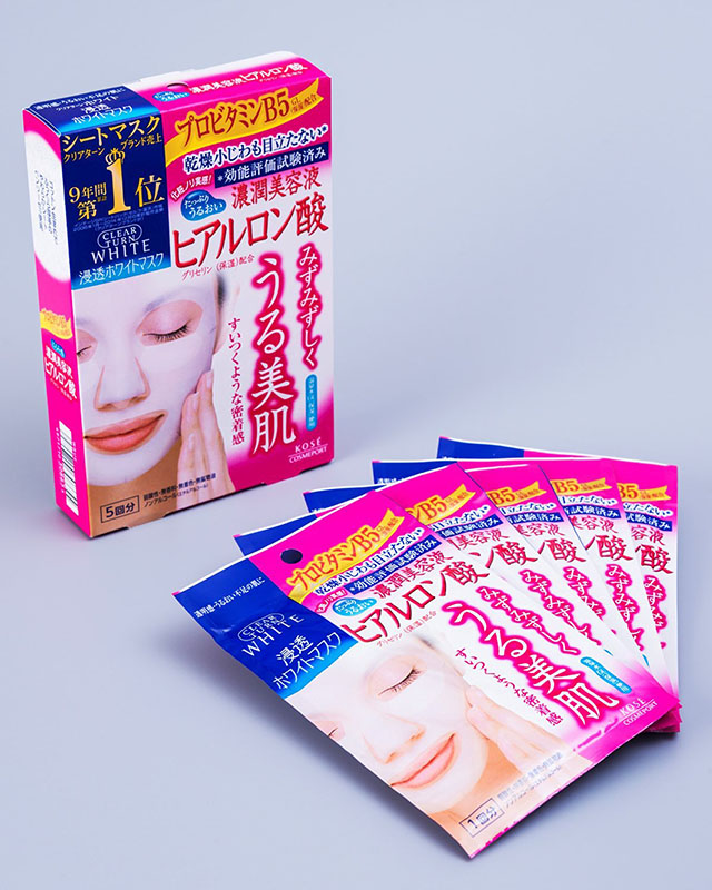 Увлажняющая тканевая маска с гиалуроновой кислотой для устранения несовершенств кожи KOSE CLEAR TURN White Mask Hyaluronic.